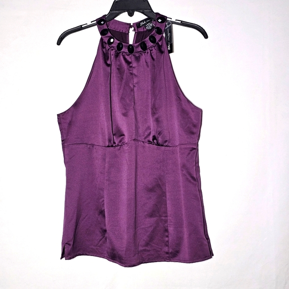 Kam Ss Top Black Detail Purple